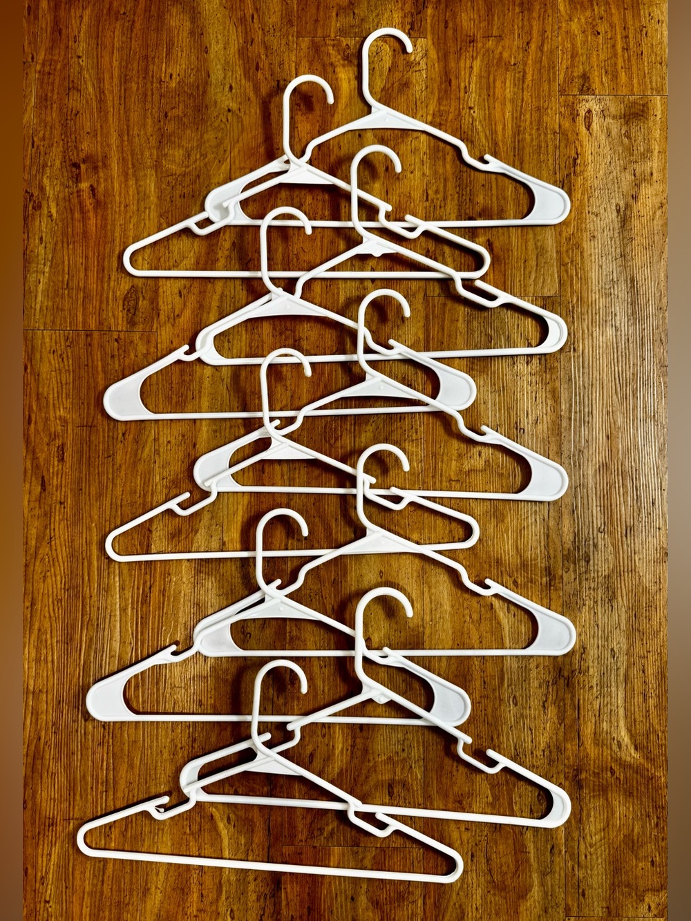 25pk White Plastic Clothes Hangers - Multipurpose Home Storage